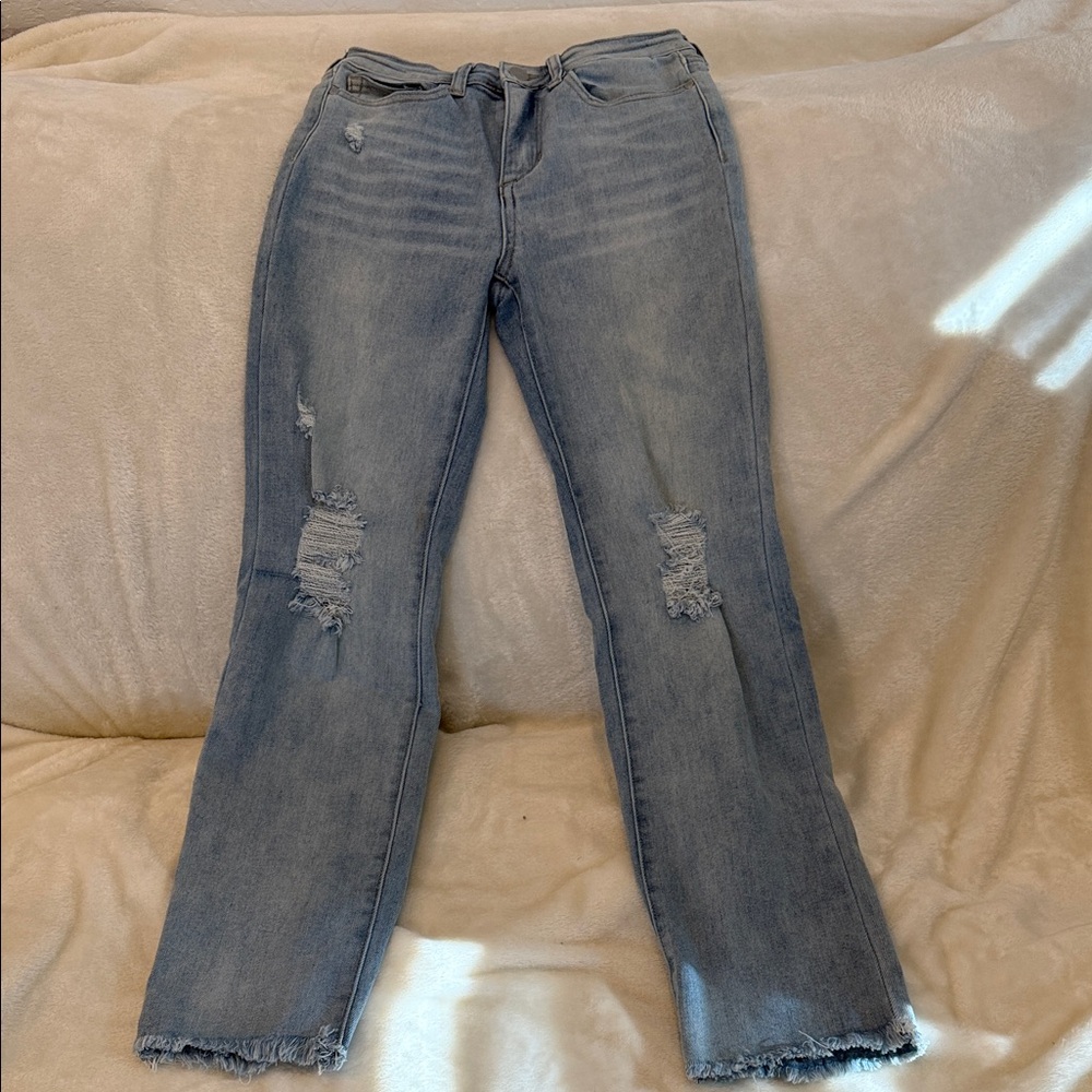 Joe's Jeans Light Blue Distressed Straight Leg Jeans